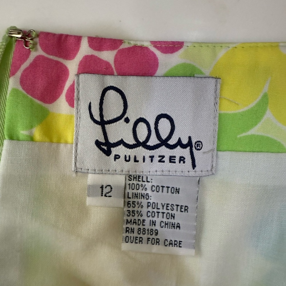Lilly Pulitzer Vintage Pink Pineapple Floral Ruffled Maxi Skirt Size 12 - Picture 3 of 12